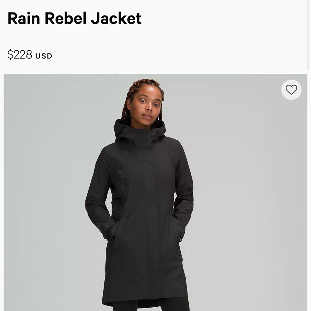 Lululemon Rain Rebel Jacket Size 10